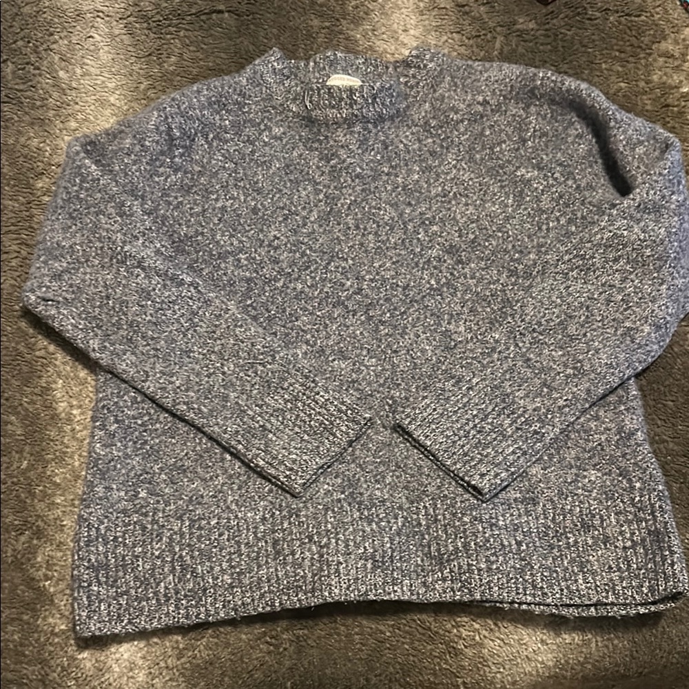 J. Crew Blue Crewneck Sweater Classic Knit
